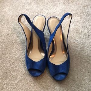 Calvin Klein Blue Velvet Heels